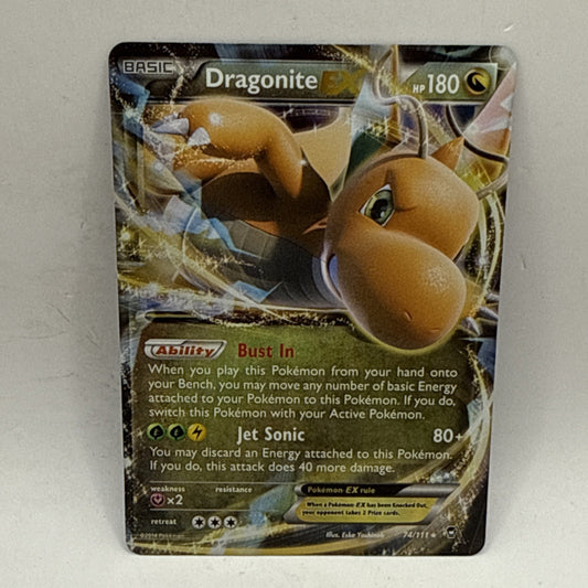 Pokémon TCG Dragonite EX Pokemon Oversized Promos 74/111 Holo Promo LP Card