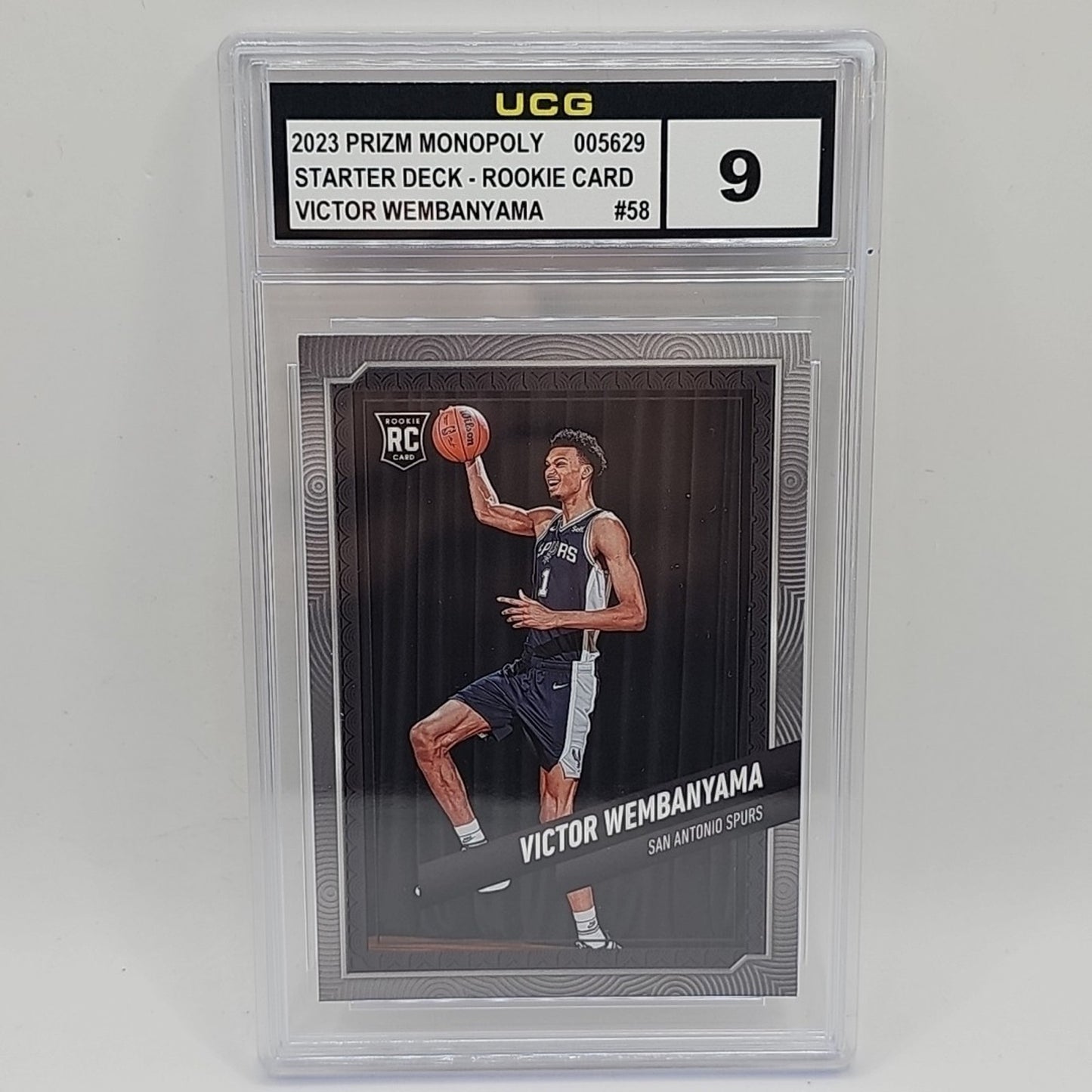 2023 PANINI PRIZM MONOPOLY STARTER DECK #S8 VICTOR WEMBANYAMA ROOKIE RC GRADE 9