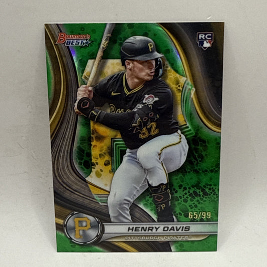2024 Bowman's Best - Henry Davis #50 Green Refractor /99 (RC) MLB Pirates