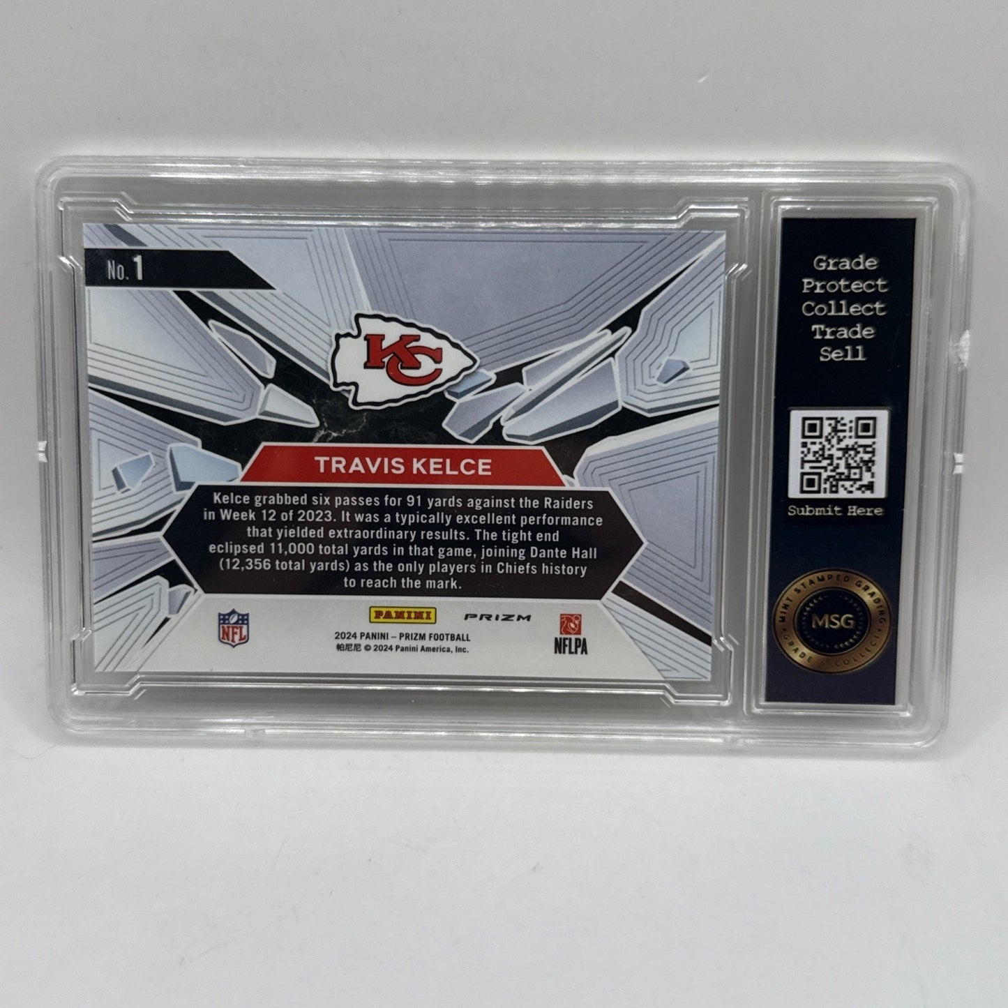 2024 Panini Prizm - Prizm Break Travis Kelce #1 Green Wave Prizm Graded 9 NFL