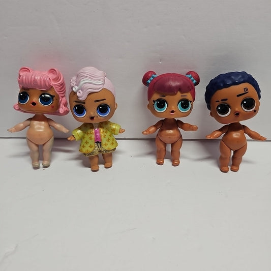 LOL Surprise Mini Dolls Mixed Lot of 4 Different Girls Collectible Pre-Owned