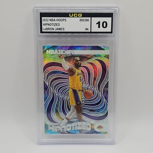 LeBron James 2022-23 Hoops Hipnotized #4 Los Angeles Lakers NBA Hoops Graded 10