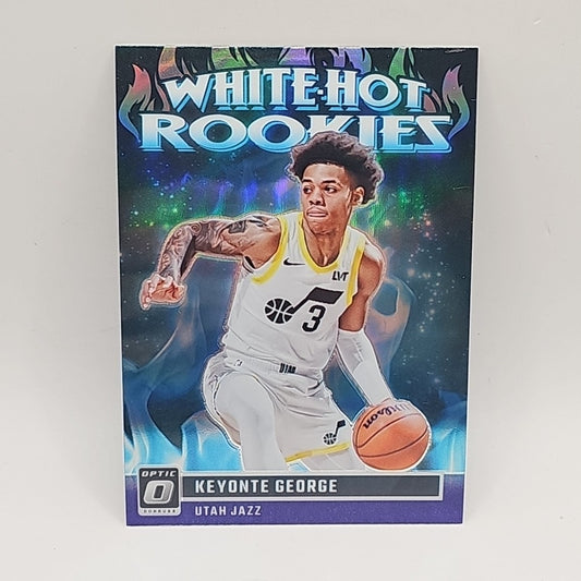 2023-24 Donruss Optic Keyonte George White Hot Rookies RC Purple Prizm Holo SP