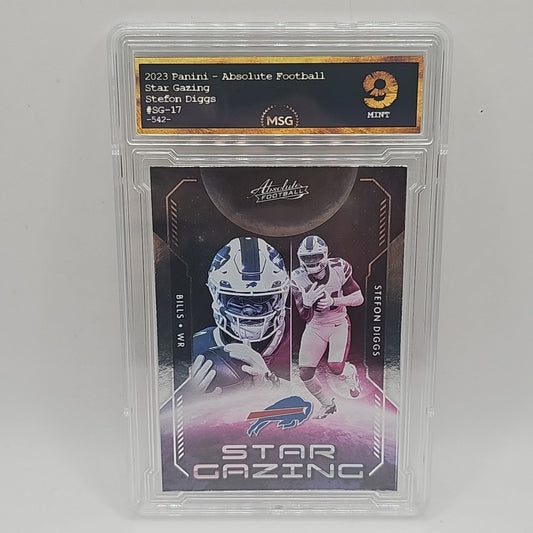 STEFON DIGGS #SG-17 2023 PANINI ABSOLUTE BILLS STAR GAZING MSG GRADED 9 MINT