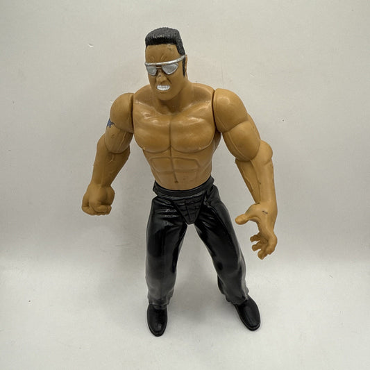 The Rock 1998 Jakks Pacific WWF action figure No Vest Rocky Maivia WWE Dwayne