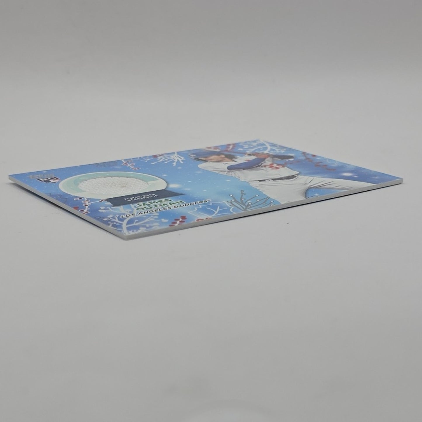 2023 Topps Holiday - Relics #RC-JO James Outman (MEM, RC) Los Angeles Dodgers