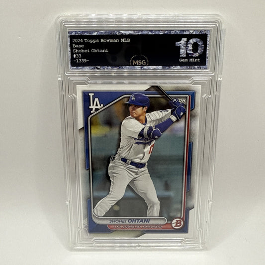 SHOHEI OHTANI 2024 Bowman #33 LA DODGERS MVP GRADED 10 GEM MINT