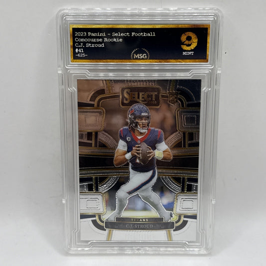 2023 Select CJ Stroud RC CONCOURSE Base #41 Houston Texans Rookie Graded 9 NFL