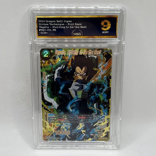 Dragon Ball Super Vegeta, Striving to be the Best Foil Graded 9 Mint Tcg Card
