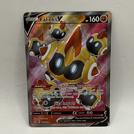 Falinks V 2020 Rebel Clash Full Art Ultra Rare Pokemon Card 185/192 (NM)