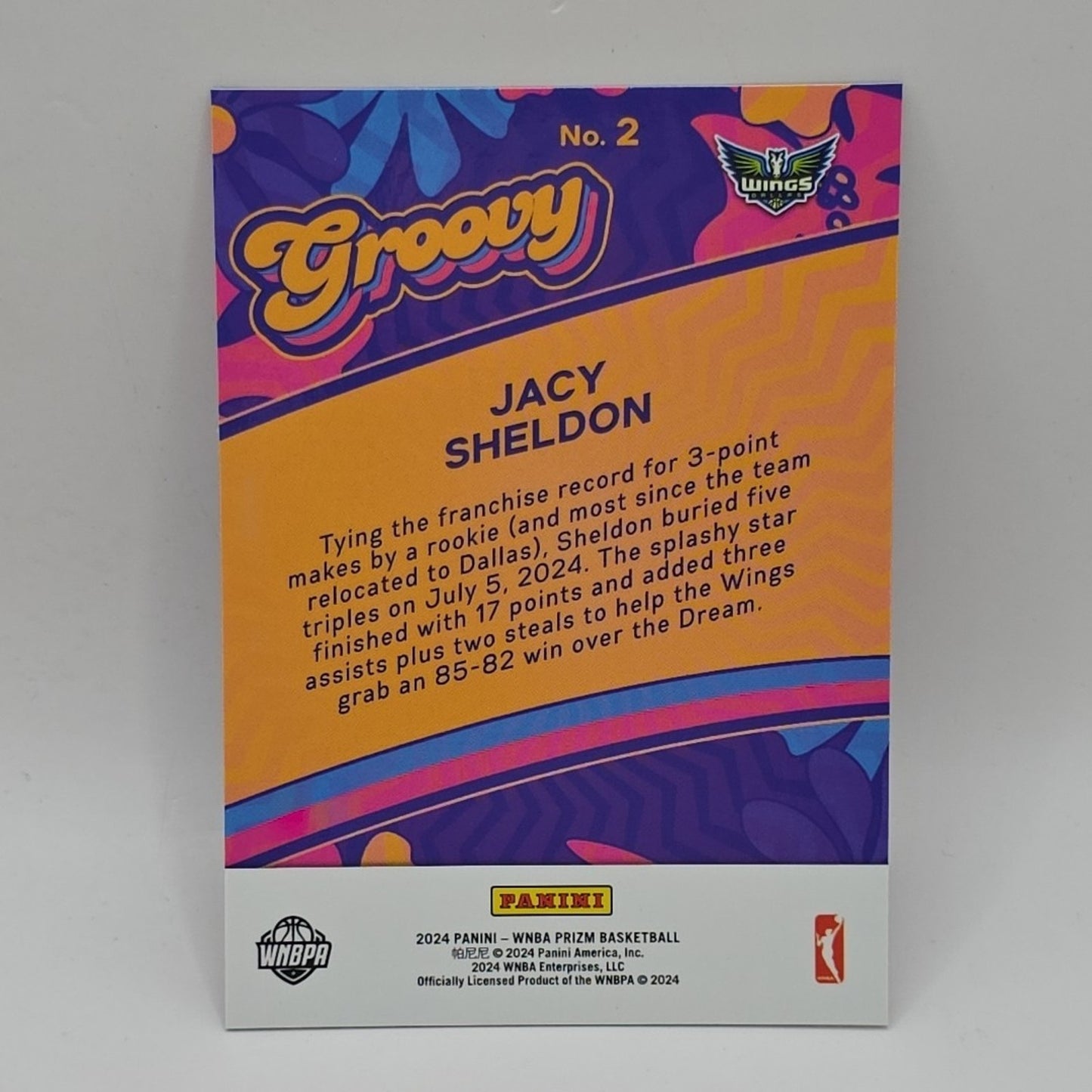 2024 Panini Prizm WNBA - Groovy #2 Jacy Sheldon (RC) Rookie Card
