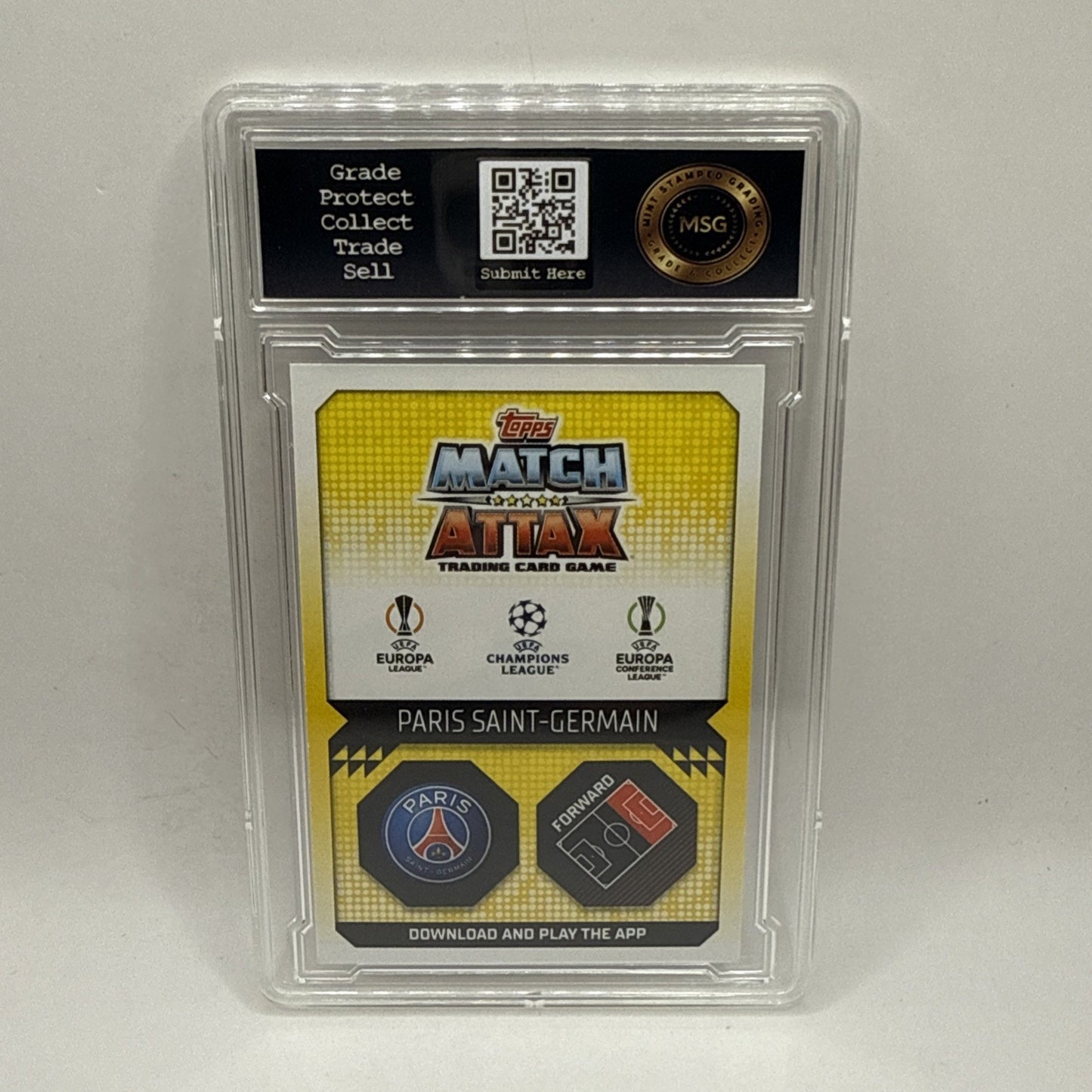 2022-23 Topps Match Attax UEFA Club - 100 Club Kylian Mbappe #458 Graded 9 Mint