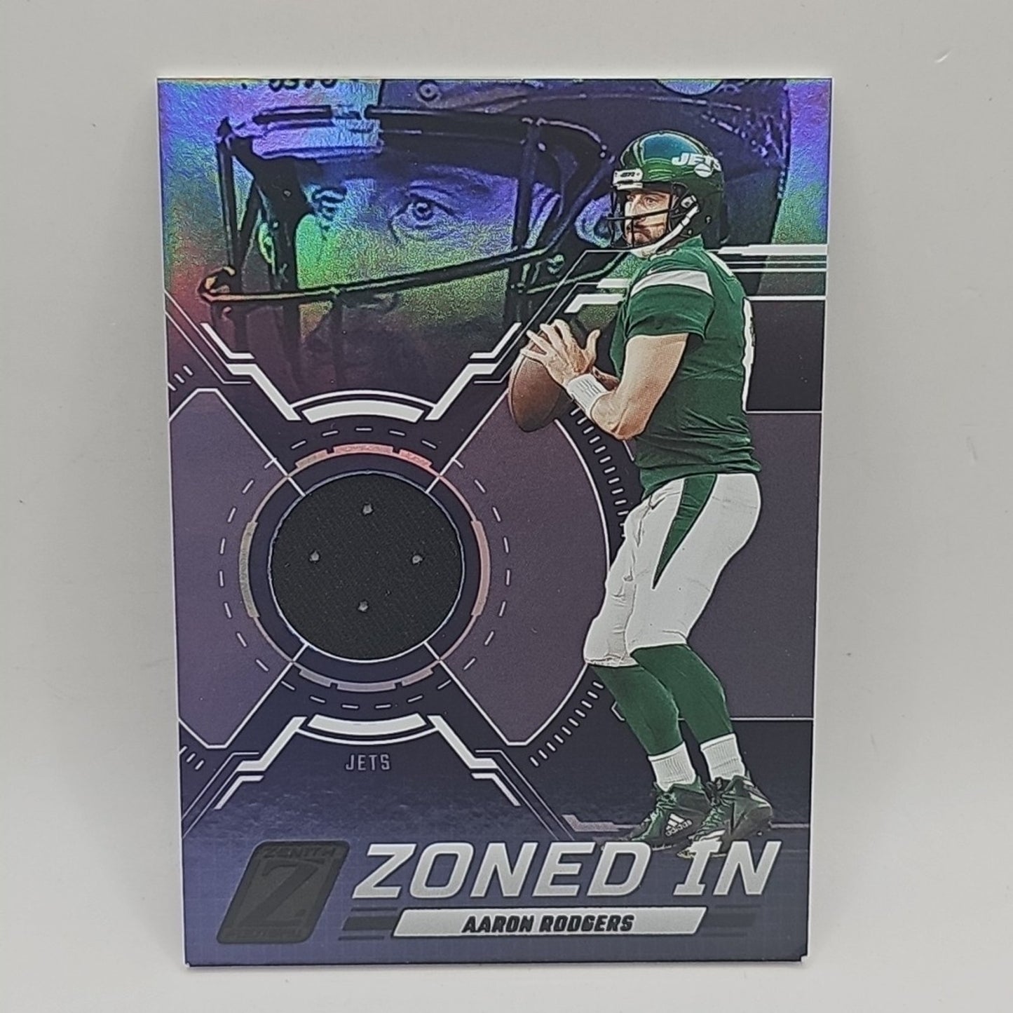 2023 PANINI ZENITH #ZI-ARS ZONED IN AARON RODGERS PATCH NY JETS