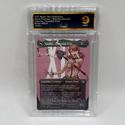 Vanille, Cheerful l'Cie and Fang, Fearless I'cie Borderless FFXIII MTG Graded 9