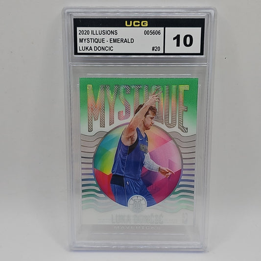 2020-21 ILLUSIONS MYSTIQUE EMERALD #20 LUKA DONCIC GRADED 10 NBA CARD