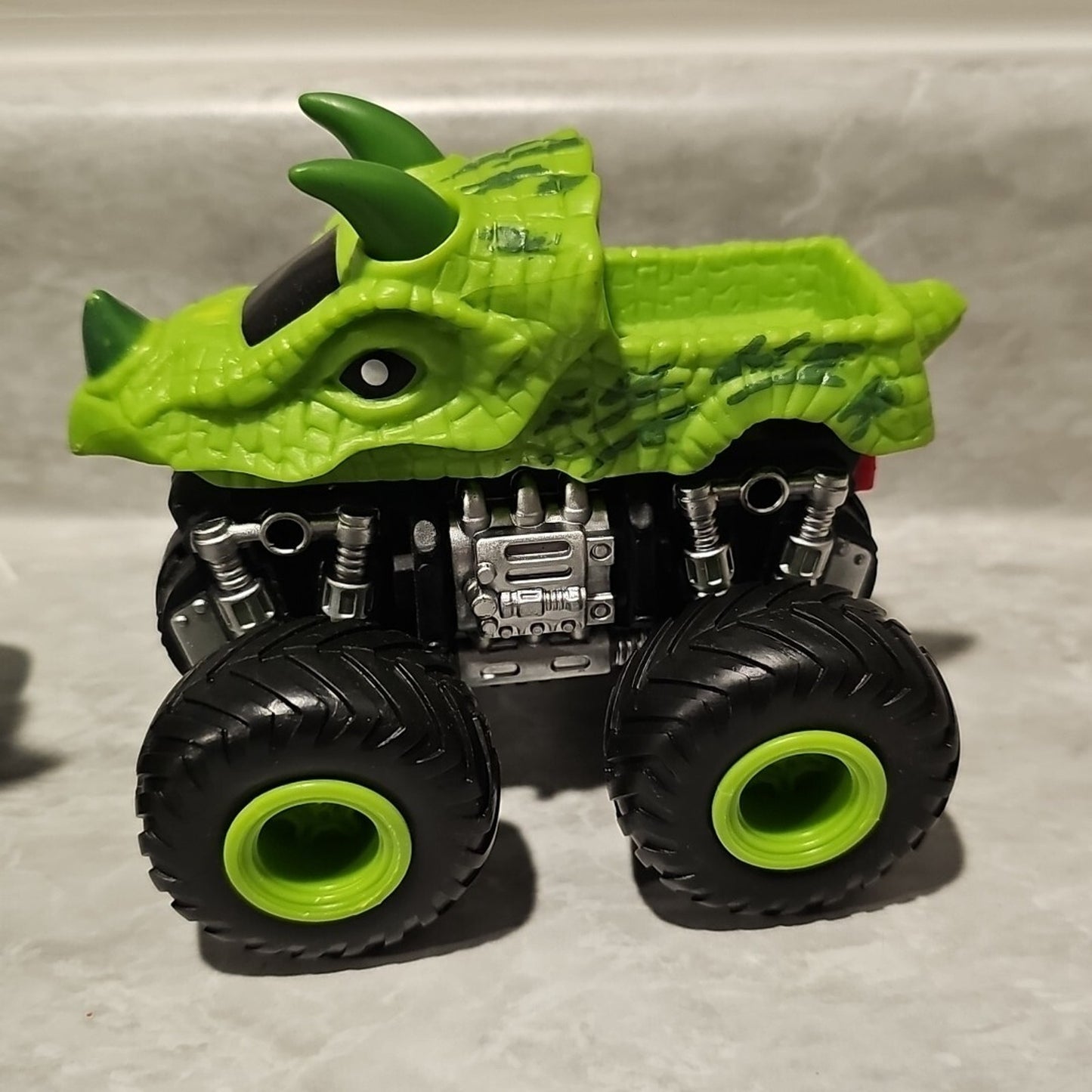 Monster Truck Play Dinosaur Green & T T-Rex Blue 4 x 4 Offroad Plastic Toys