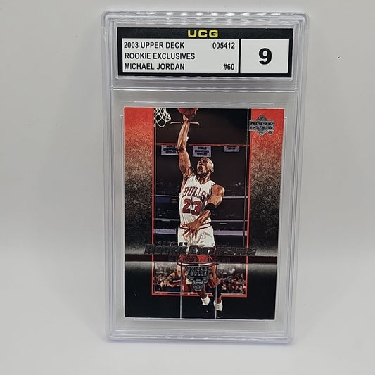 2003 Upper Deck Rookie Exclusives Michael Jordan #60 Chicago Bulls Graded 9 NBA