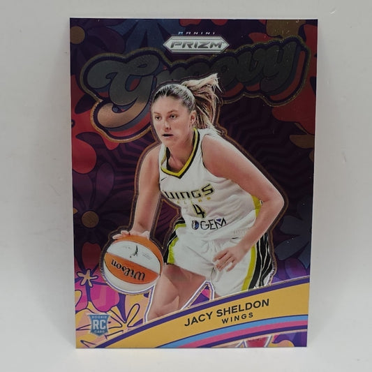 2024 Panini Prizm WNBA - Groovy #2 Jacy Sheldon (RC) Rookie Card