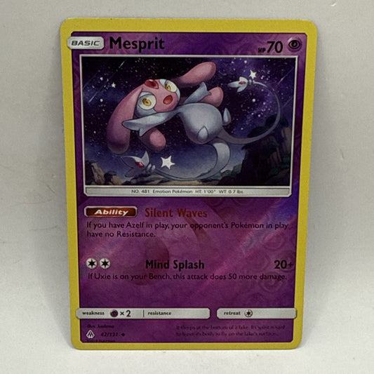 REVERSE HOLO Pokemon Sun Moon Forbidden Light Mesprit 42/131 MP Trading Card