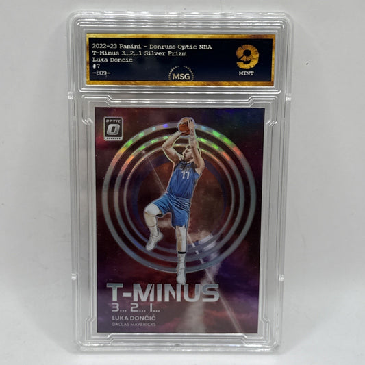 2022-23 Donruss Optic T-Minus 3.2.1 Luka Doncic #7 Mavericks Graded 9 NBA Silver
