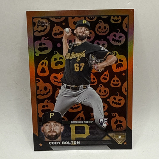 2023 Topps Update #US223 Cody Bolton Jack O'Lantern Foil (RC) Pirates MLB