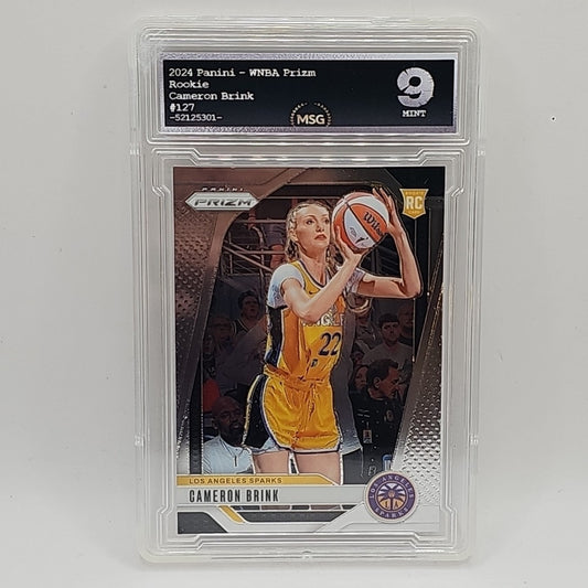 2024 Panini Prizm WNBA #127 Cameron Brink Graded 9 Mint Rookie Los Angeles Spark