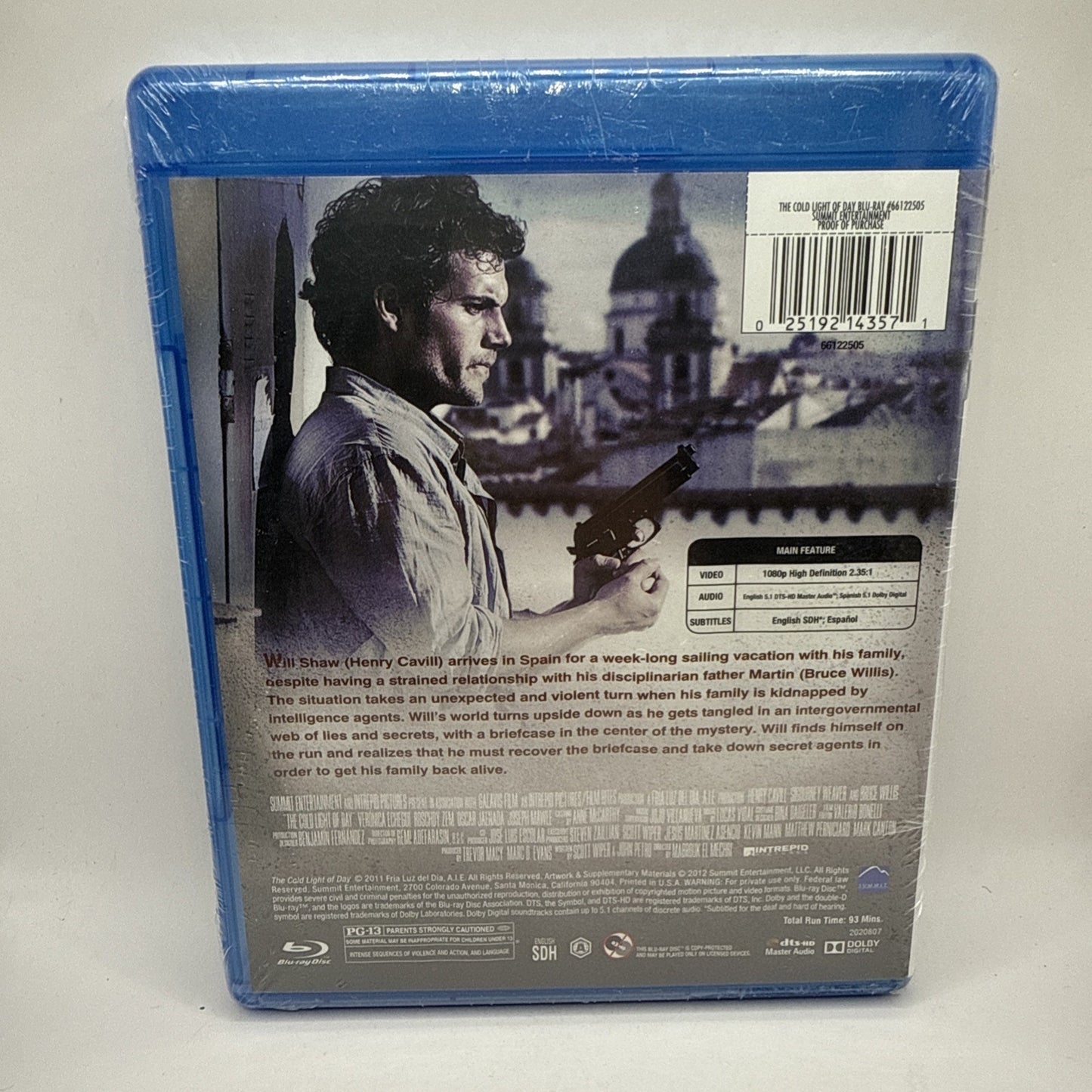 The Cold Light of Day (Blu-ray, 2011) Henry Cavill, Bruce Willis Movie