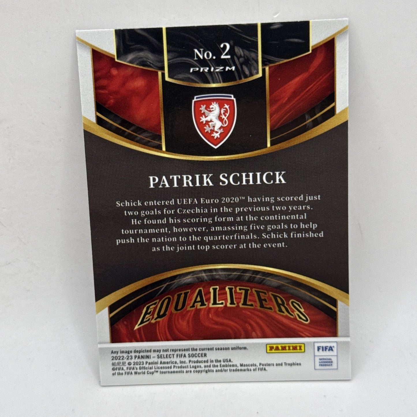 Patrik Schick 2022-23 Panini Select FIFA EQUALIZERS SILVER PRIZM #2 CZECH