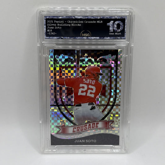 2021 Chronicles #18 Juan Soto Crusade Building Blocks Washington MLB Graded 10