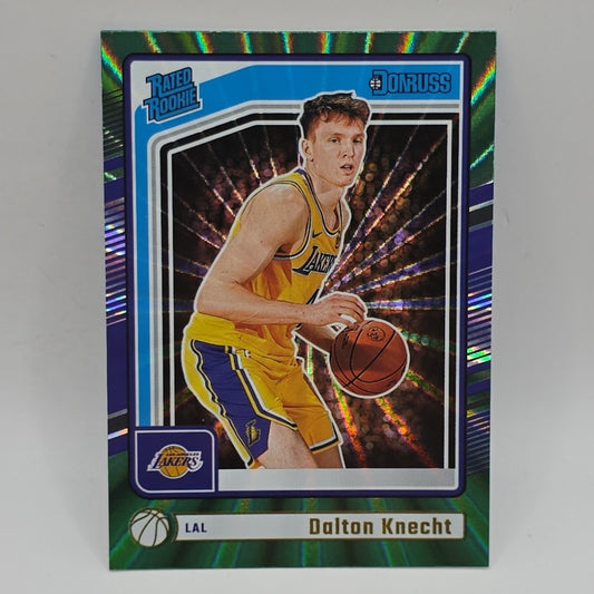 Dalton Knecht #227 2024 Panini Donruss Holo Green Laser Rated Rookie