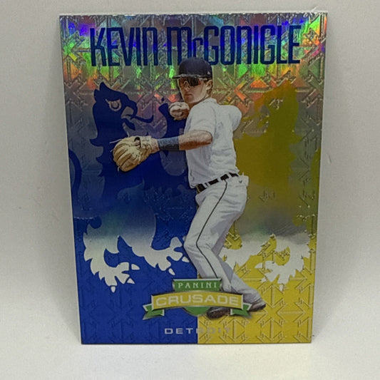 2024 Panini Crusade Kevin McGonigle Cracked Ice Prizm Parallel #70 - Tigers