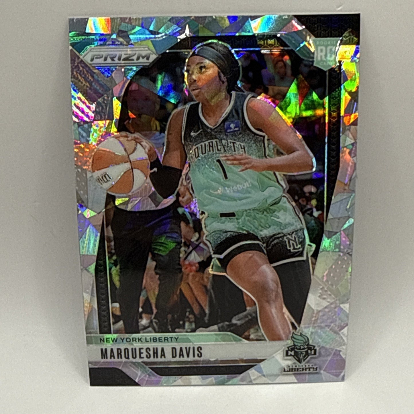 2024 Panini Prizm WNBA Marquesha Davis RC Rookie Silver Cracked Ice NY Liberty