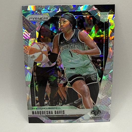 2024 Panini Prizm WNBA Marquesha Davis RC Rookie Silver Cracked Ice NY Liberty