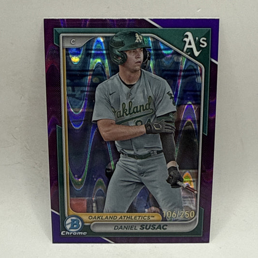 Daniel Susac 2024 Bowman Chrome Prospects Purple Refractor /250 #BCP-42 Athletic