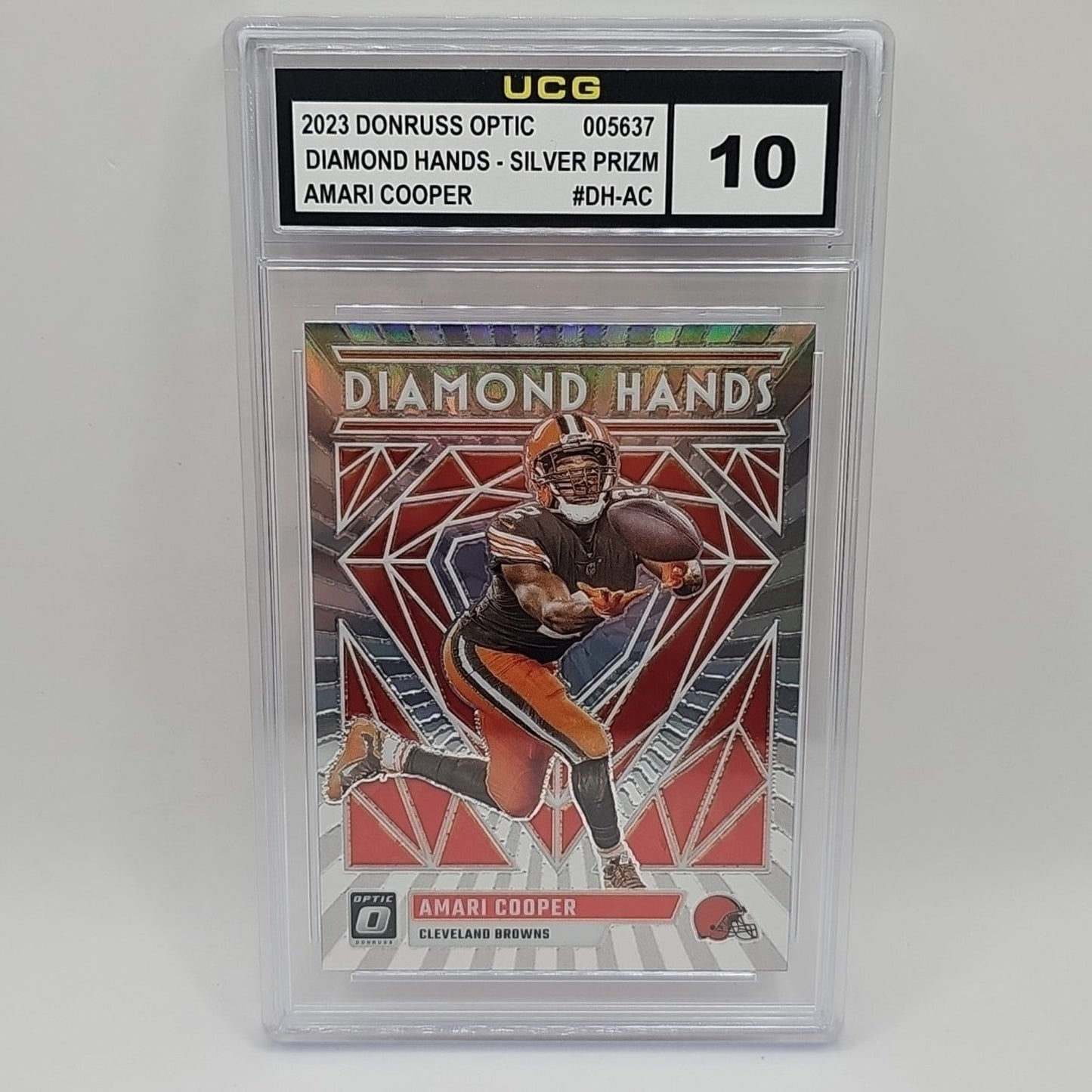 Panini Donruss Optic Diamond Hands Silver Prizm #DH-AC Amari Cooper Graded 10