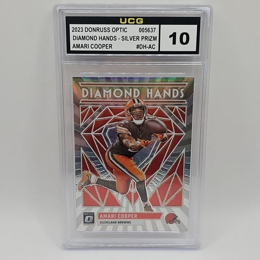 Panini Donruss Optic Diamond Hands Silver Prizm #DH-AC Amari Cooper Graded 10