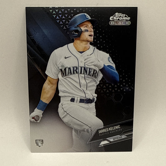 2021 Jarred Kelenic Topps Chrome Black Refractor Rookie Card /199 #44 Mariners
