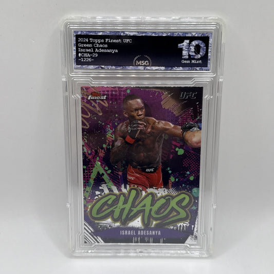 2024 Topps Finest UFC - Chaos Israel Adesanya #CHA-29 Graded 10 Gem Mint