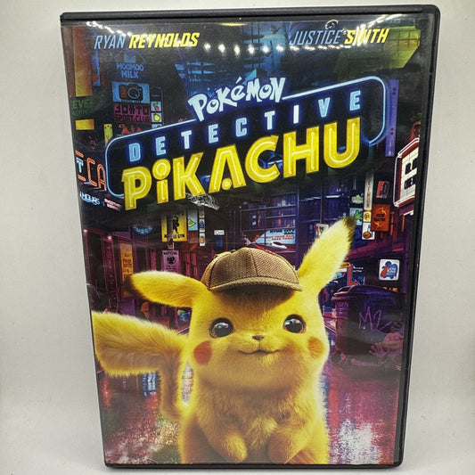 Pokémon Detective Pikachu DVD Movie - Ryan Reynolds - Justice Smith - Used