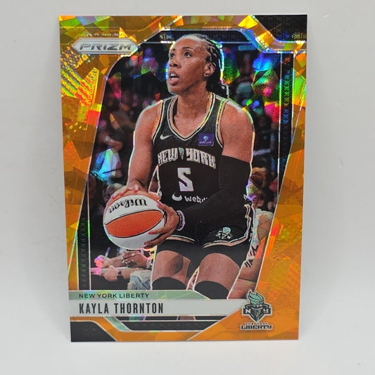 2024 Panini WNBA Prizm Kayla Thornton #90 Orange Ice New York Liberty