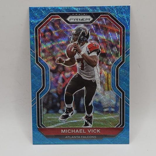 2020 Panini Prizm - Teal Prizm #233 Michael Vick /199 NFL Atlanta Falcons