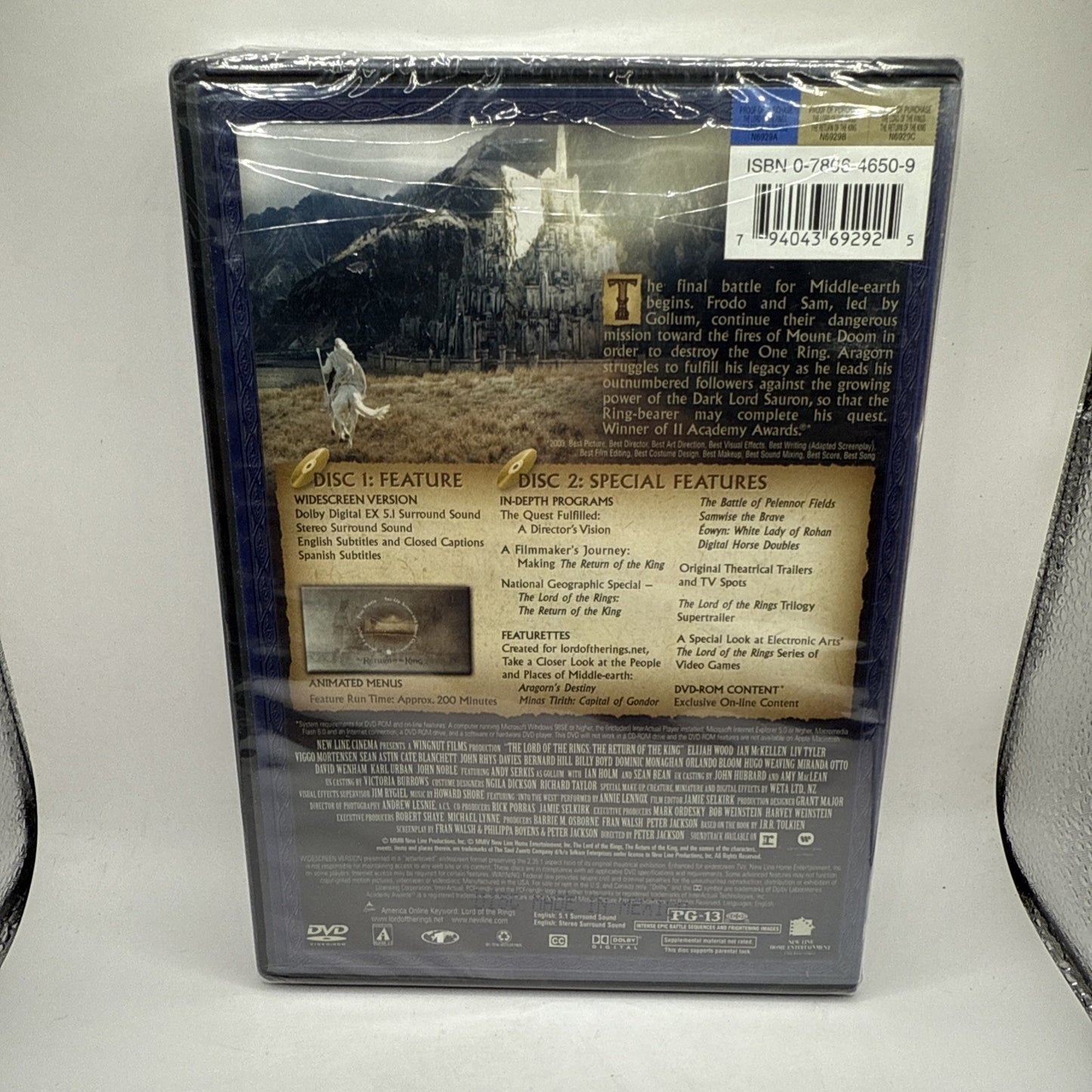 The Lord of the Rings: The Return of the King (DVD, 2004, 2-Disc, Widescreen)NEW
