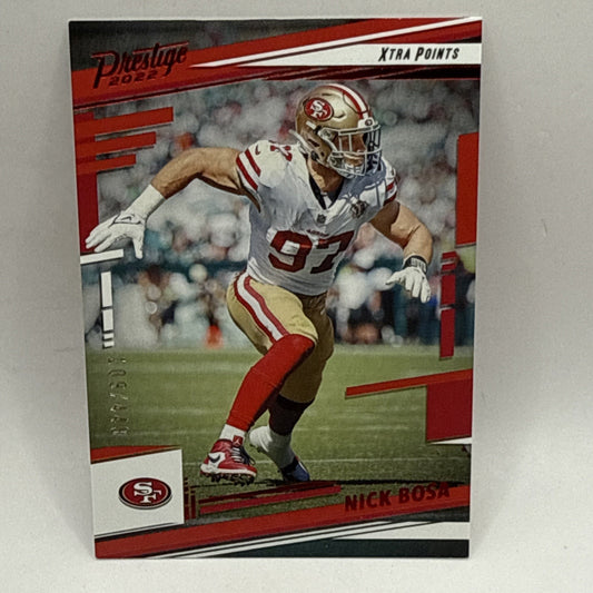 Nick Bosa 2022 Panini Prestige Football Xtra Points RED Parallel #D /449 49ers