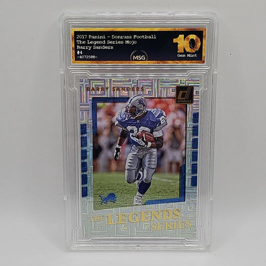 2017 Donruss The Legends Series Barry Sanders Foil Parallel Lions #4 Graded 10