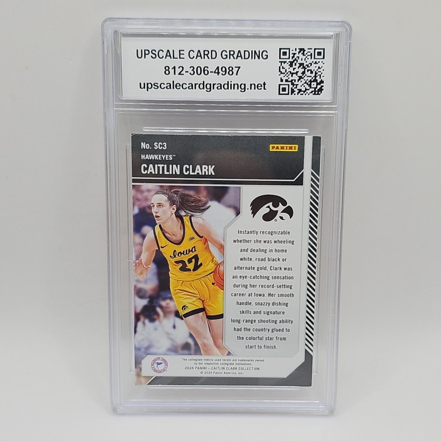 2024 Panini Caitlin Clark Collection School Colors #SC3 Graded 8 WNBA Card