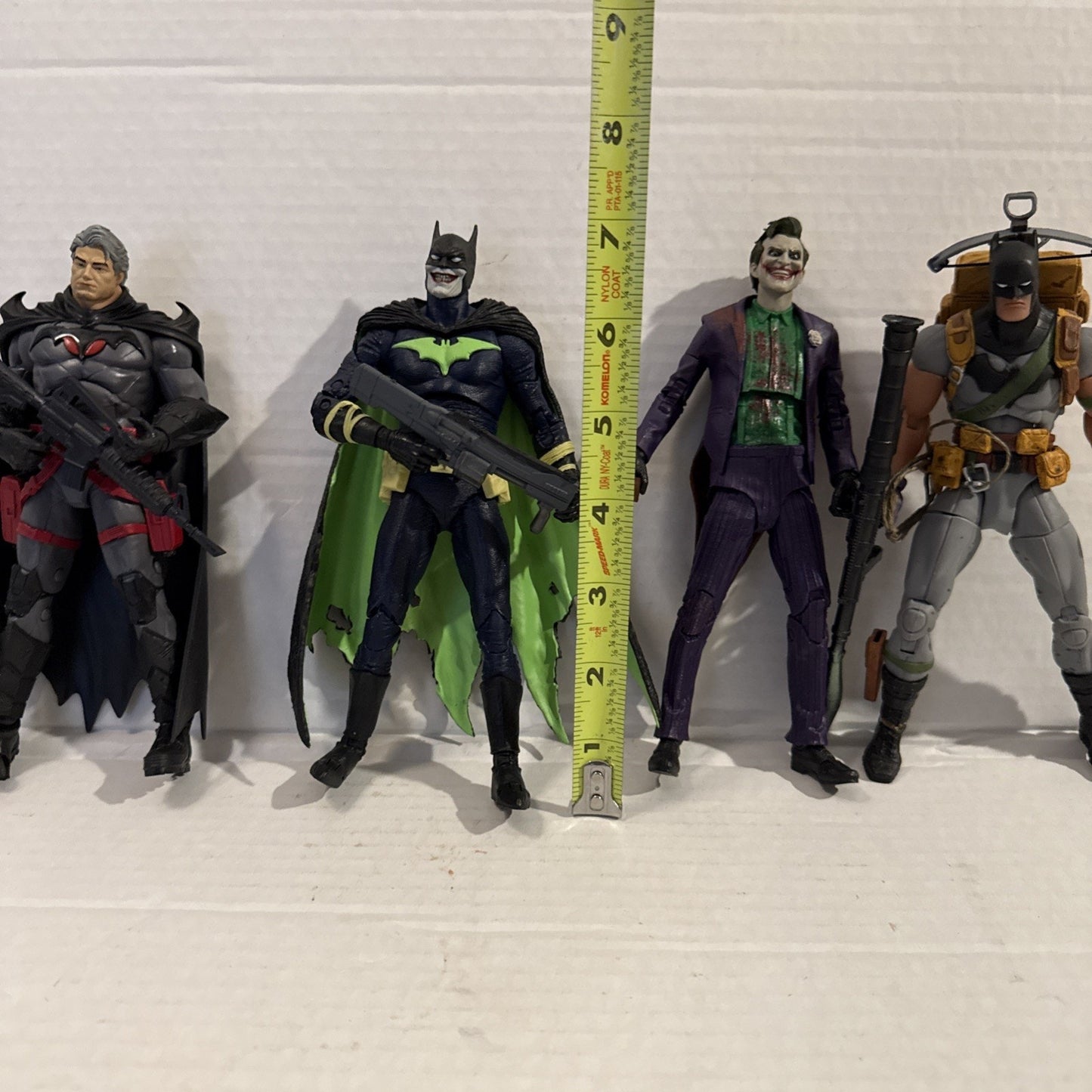 DC Multiverse Batman & Joker Toy Action Figure Lot + Random Weapon Accessories
