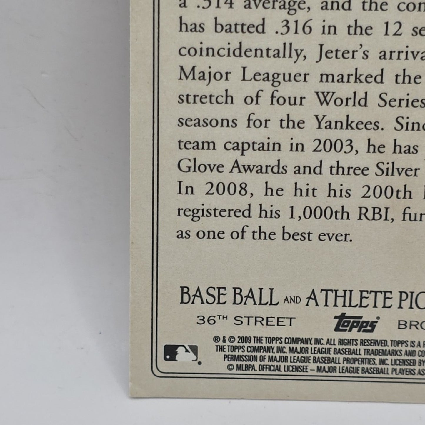 2009 Topps Turkey Red Baseball Derek Jeter Card #TR77 New York Yankees MLB