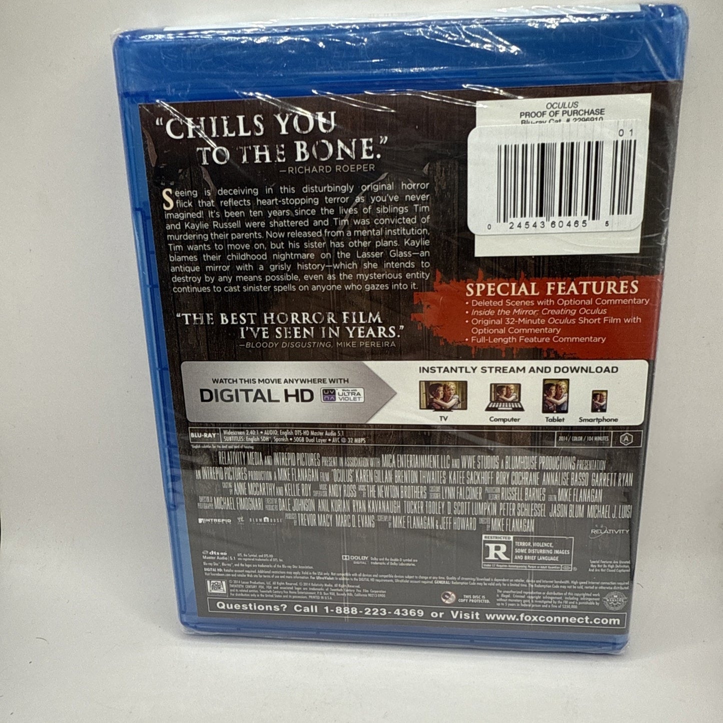 Oculus Blu Ray - Horror Supernatural Psychological - Karen Gillan - New Sealed
