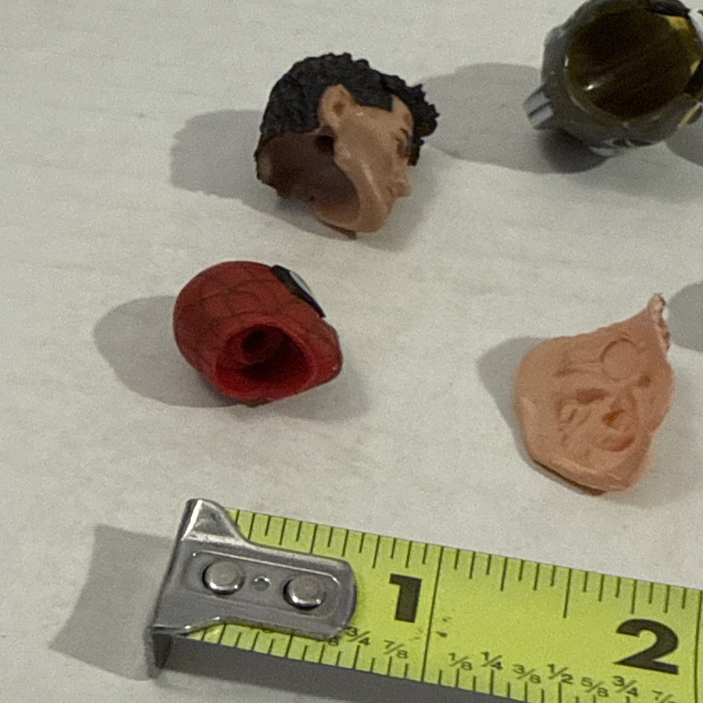 Lot Of Toy Action Figure Heads & Masks - Spider-Man, Mike Tyson, Joker, Drake
