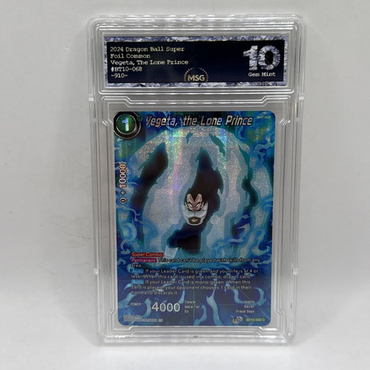 Vegeta, The Lone Prince BT10-068 2022 Dragon Ball Super Graded 10 Gem Mint